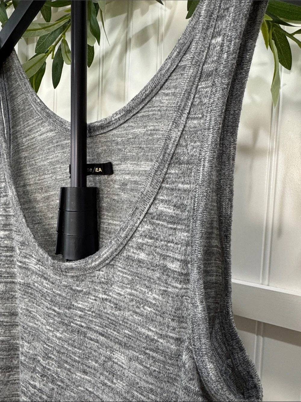 #104 RAG & BONE/JEAN Gray Heather (Space Dye) Knit Tank Top L - Picture 2 of 6